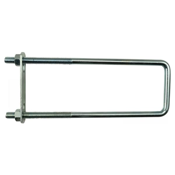 Midwest Fastener Square U-Bolt, 5/16"-18, 2 in W, 7 in H, Zinc Plated Steel, 10 PK 52282 - main